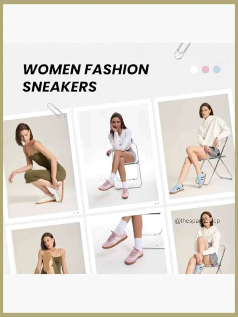 Womens Fashion Sneakers with Removable Insole Lightweight Non-Slip Lace-Up - Picture 4 of 7